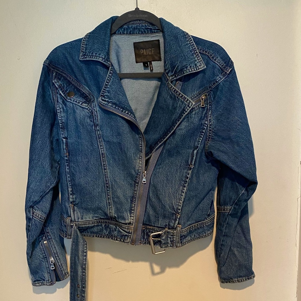 Paige Jean Jacket - Blue